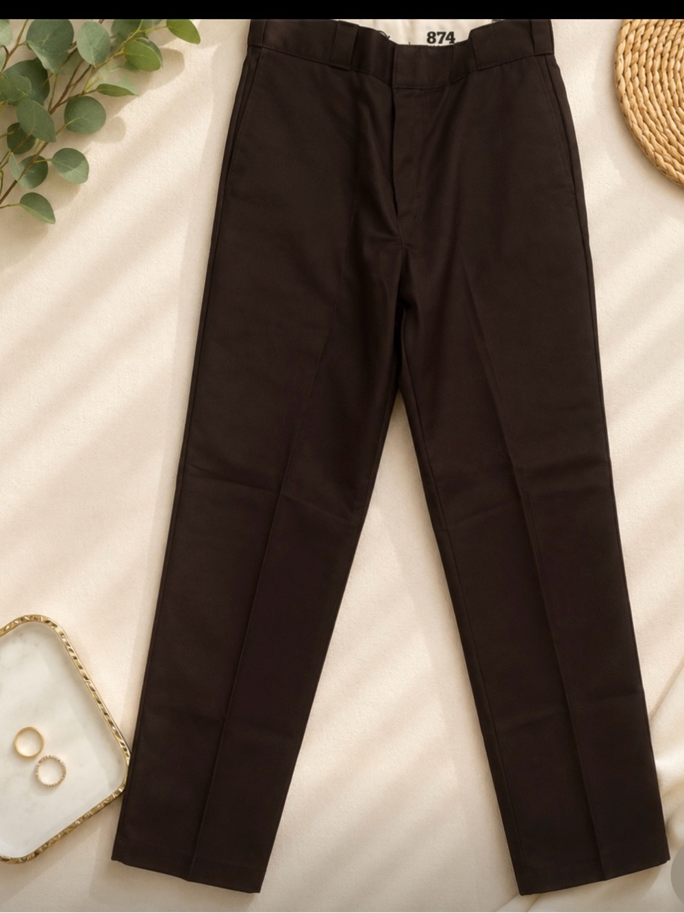 Dickies Men's Straight-Leg Dress Pants — Dark Brown